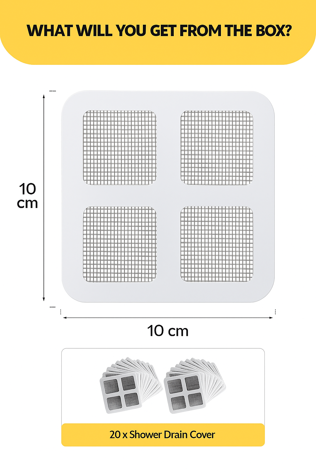 Magic Drain Shield- The Ultimate Anti-Clog Filter for a Clean, Fresh & Insert-Free Home(pack of 10 pies)