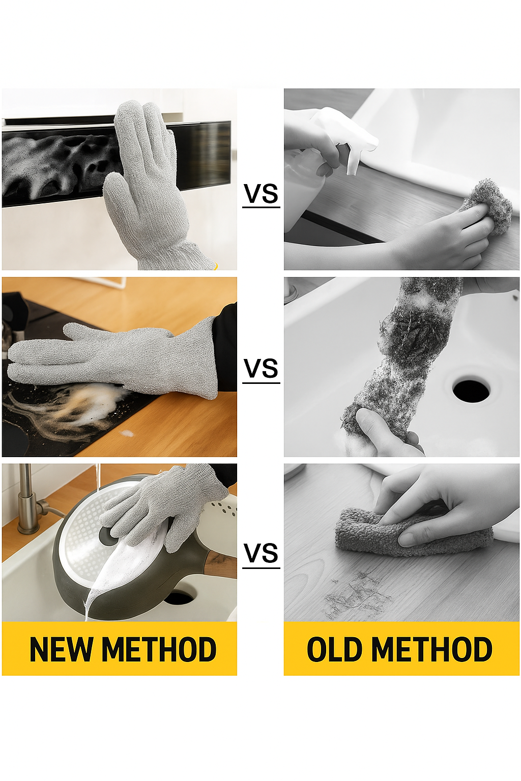 "Reusable Steel Dishwashing Gloves for Kitchen Cleaning Tools – Heat & Water Resistant, Skin-Friendly Hand Protection Mitts with Strong Grip"